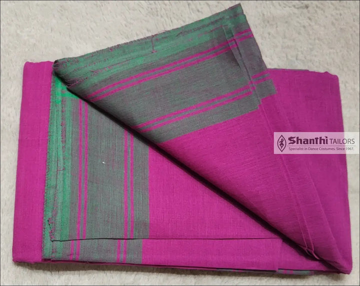 Practice Saree | Plain border | 6 mtrs purple with Green Practice Saree