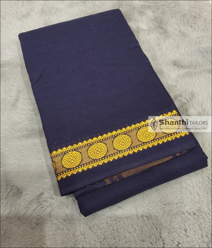 Practice Saree | Rudratcha Border Navy blue with Gold Practice Saree