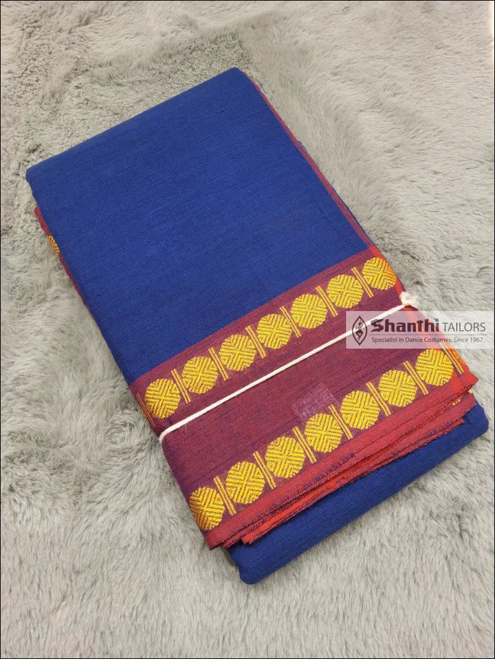 Practice Saree | Rudratcha Border Navy blue with Pink Practice Saree