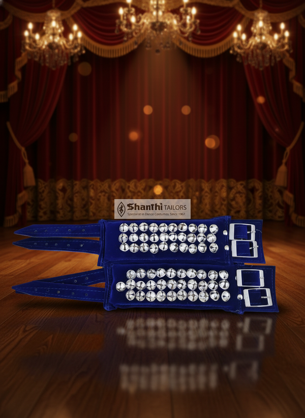 Blue Velvet Salangai(Bells)  | Salangai for Bharatnatyam and Kuchipidi ghungroo