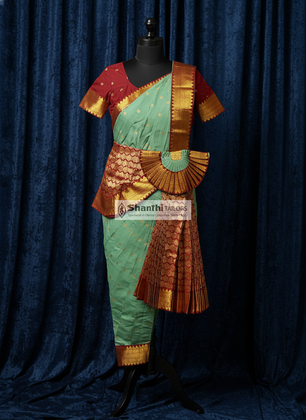 Apple Green Butta Meroon | Readymade Phant costume | SSD | Bharatnatyam | E101
