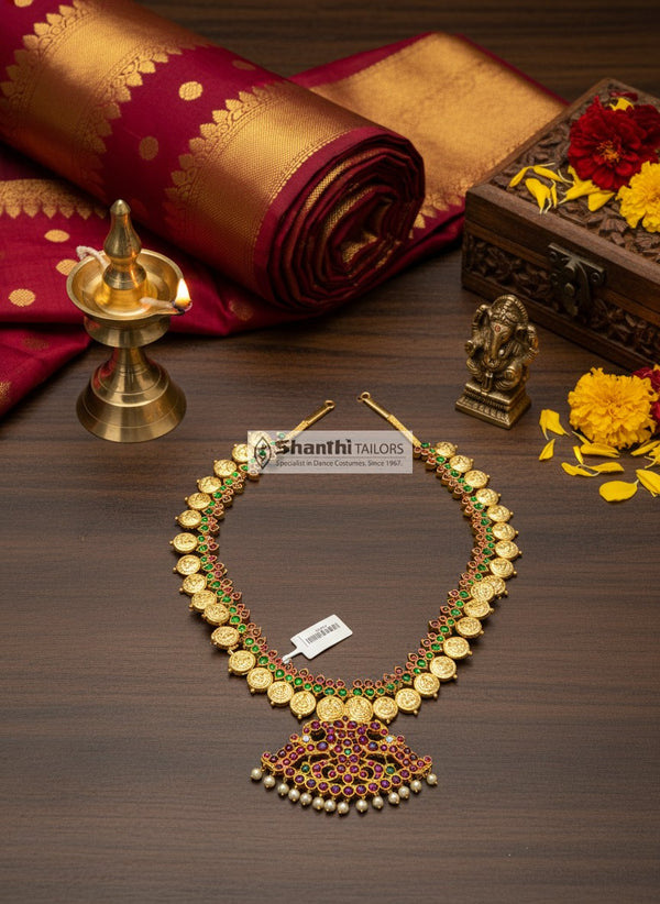 Haram | Kasu Mallai | Original temple jewllery | Long Haram | TJSKN1