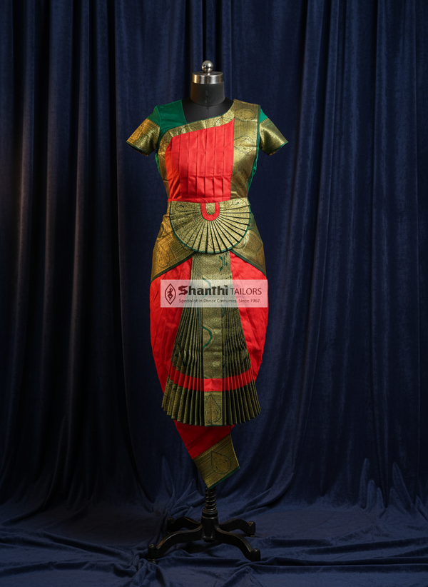 Orange with Green | Readymade Phant costume | SSD | Bharatnatyam | H149
