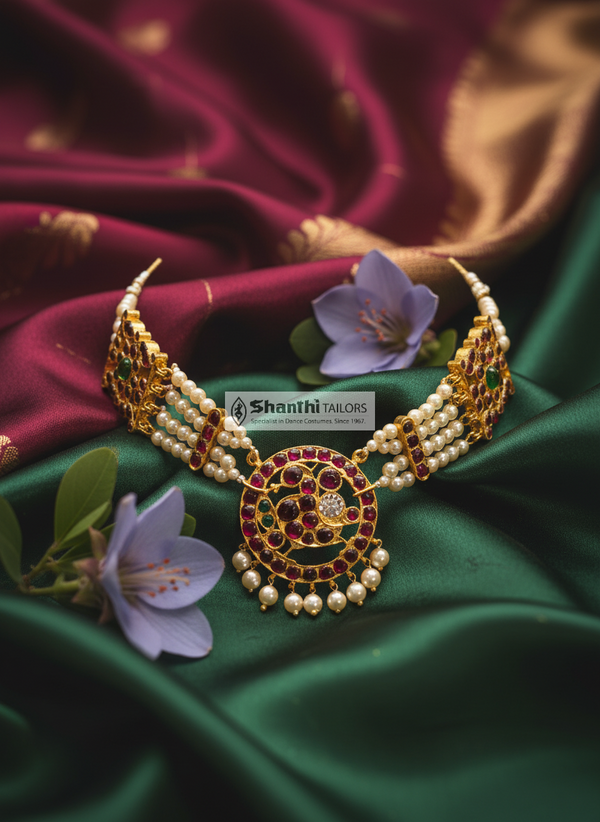 Pearl Swan Choker | Temple Jewellery