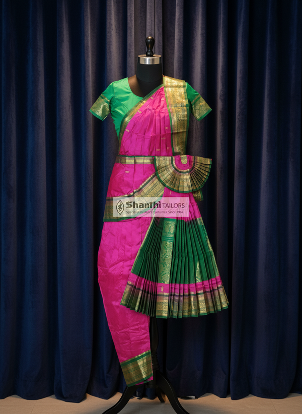 Majentha with Green | Readymade Phant costume | DMX | Bharatnatyam | H116