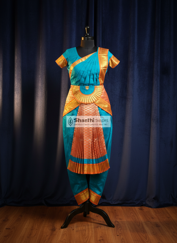 Ramar green with Orange | Readymade Phant costume | SSK | Bharatnatyam | H148