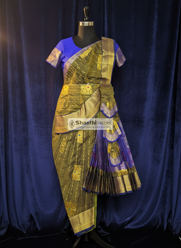 Passi Green with Purple | Readymade Phant costume | AMS | Bharatnatyam | G155