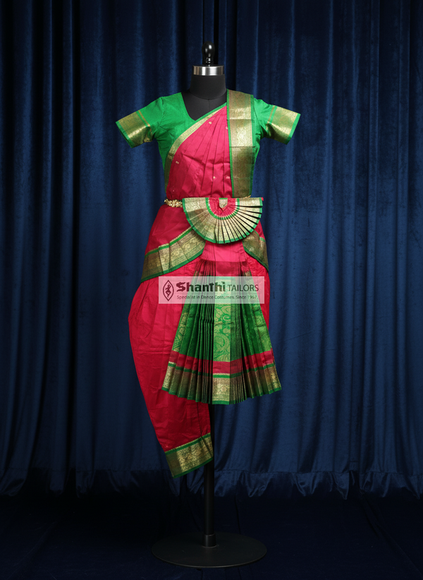 Maroon with green | Readymade Phant costume | DMX | Bharatnatyam | H115