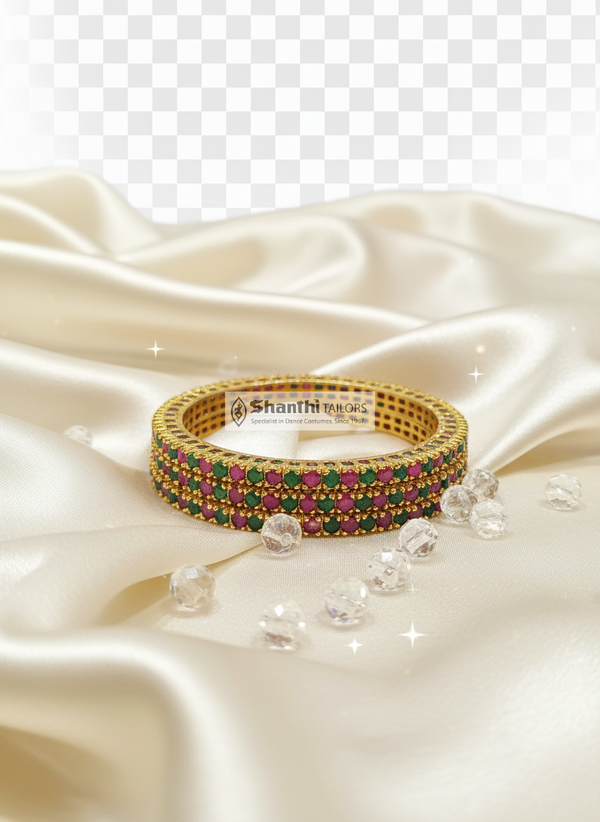 Green and Pink Circle Bangle | Fashion Jewellery | Bangle