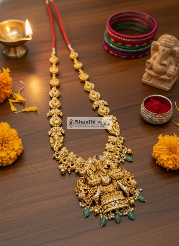 Haram | Original temple jewllery | Vinayagar Haram | Long Haram |  PSJ07