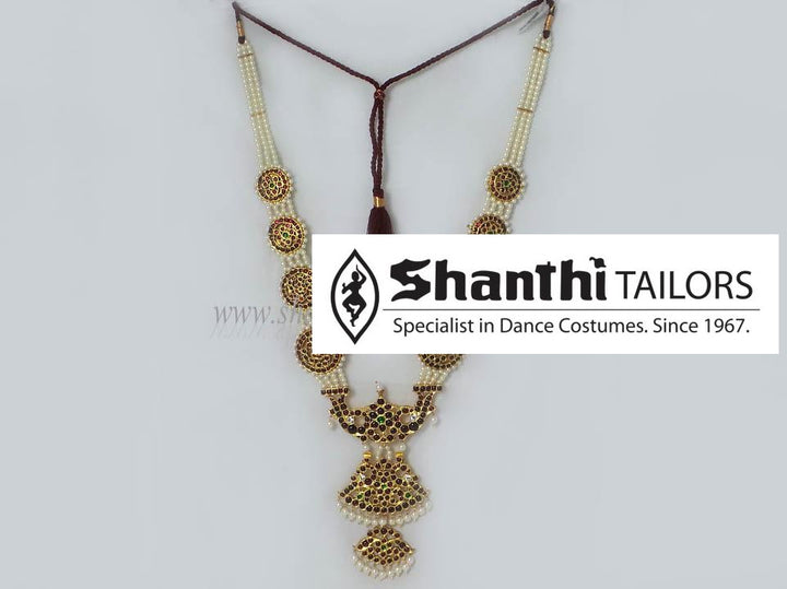 Temple Jewellery Long Haram - TJ063-shanthitailors