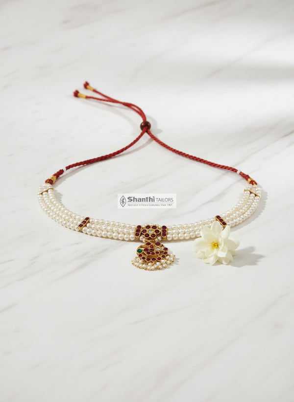 Annam Pearl Choker | Temple Jewellery | TJSS106
