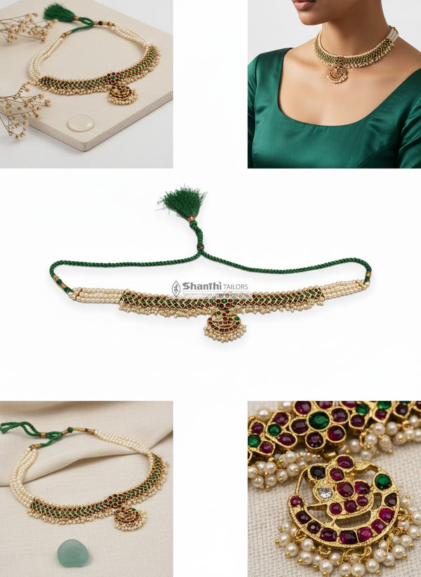Annam V Choker | Temple Jewellery | TJSS107