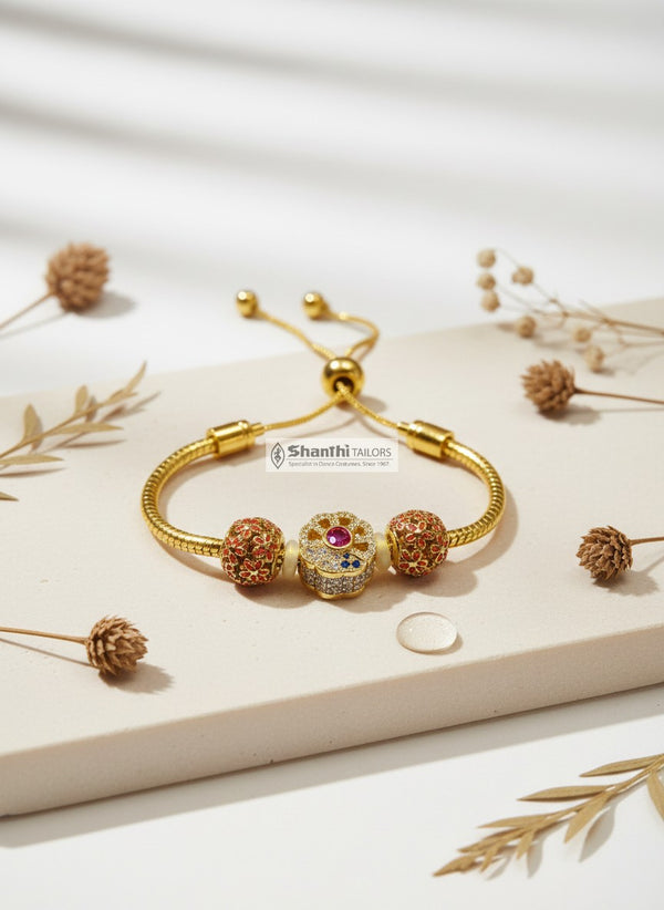 Flower Charm Bracelet