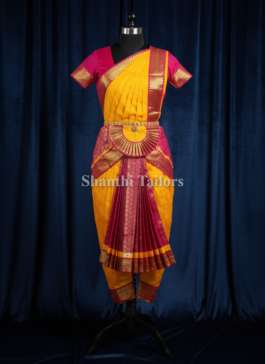 yellow and pink bharatanatyam dress Buy Bharatanatym Dance Dress For Girls Online