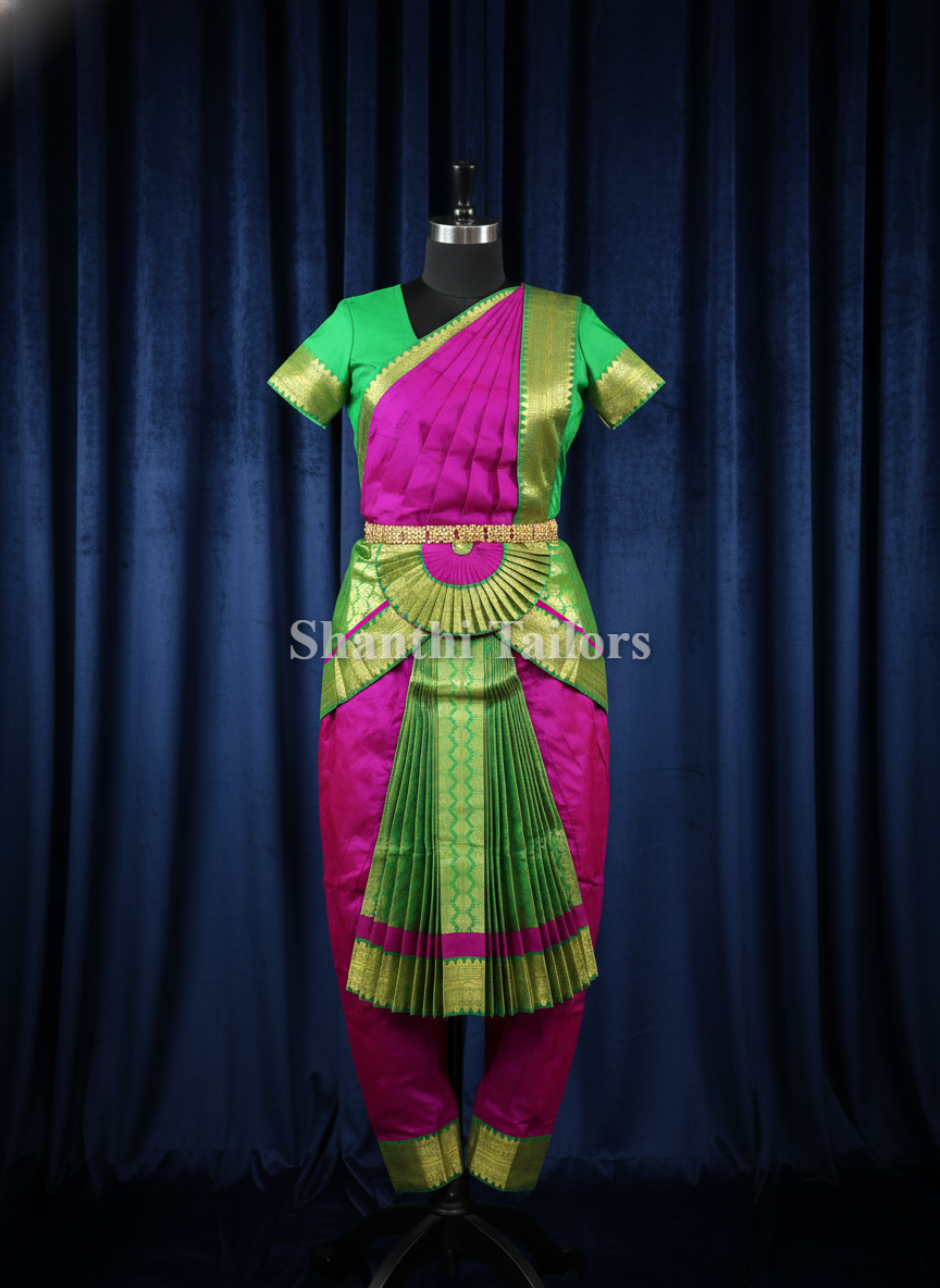 blue and green bharatanatyam dress Blue Green Gold Bharatanatyam