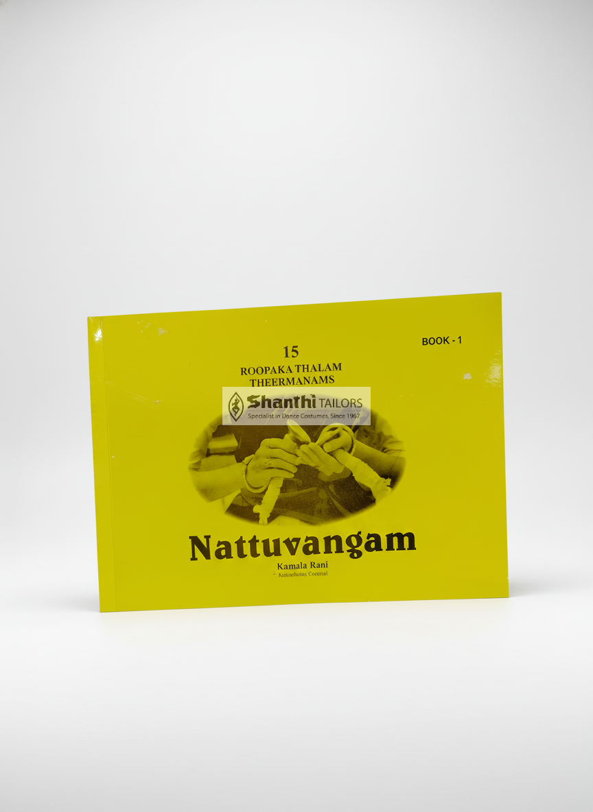 Nattuvangam 15 Roopaka Thalam Book - 1 cover design. Bharatanatyam notation book.